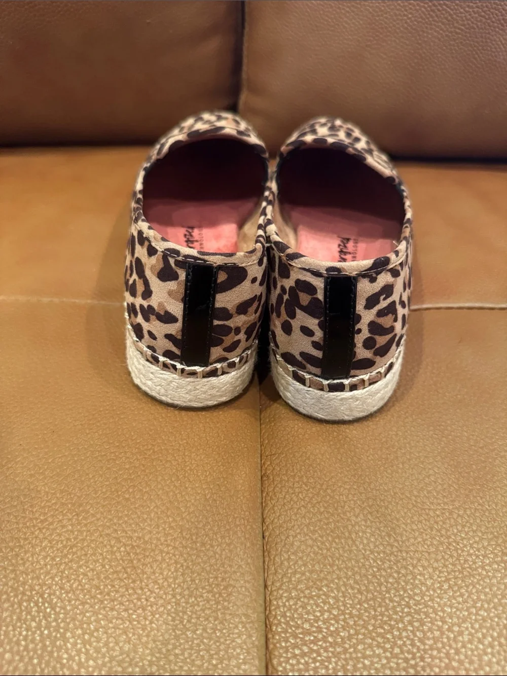 Dr. Scholl's Leopard Espadrille Slip-Ons - Tan & Brown
